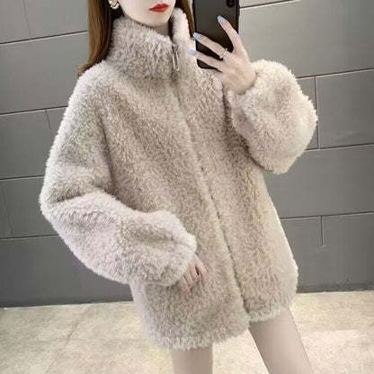 Berber Fleece Coat Women's Thickened Short One