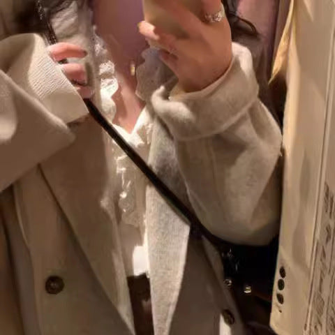 Cotton And Thickening Women's Small Woolen Overcoat