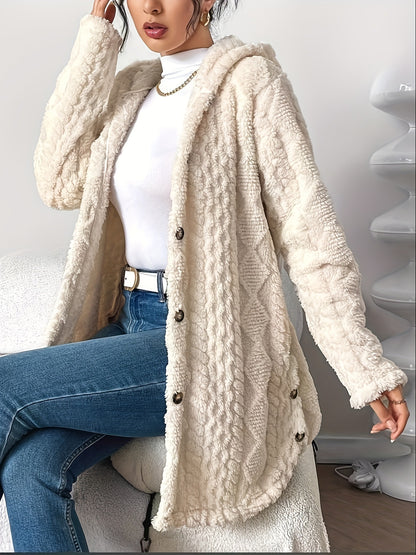 Women's Winter Long Hooded Cardigan Coat