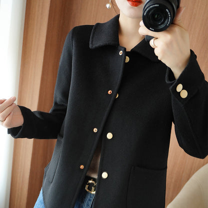 Double-sided Woolen Fallwinter Slim Wool Overcoat