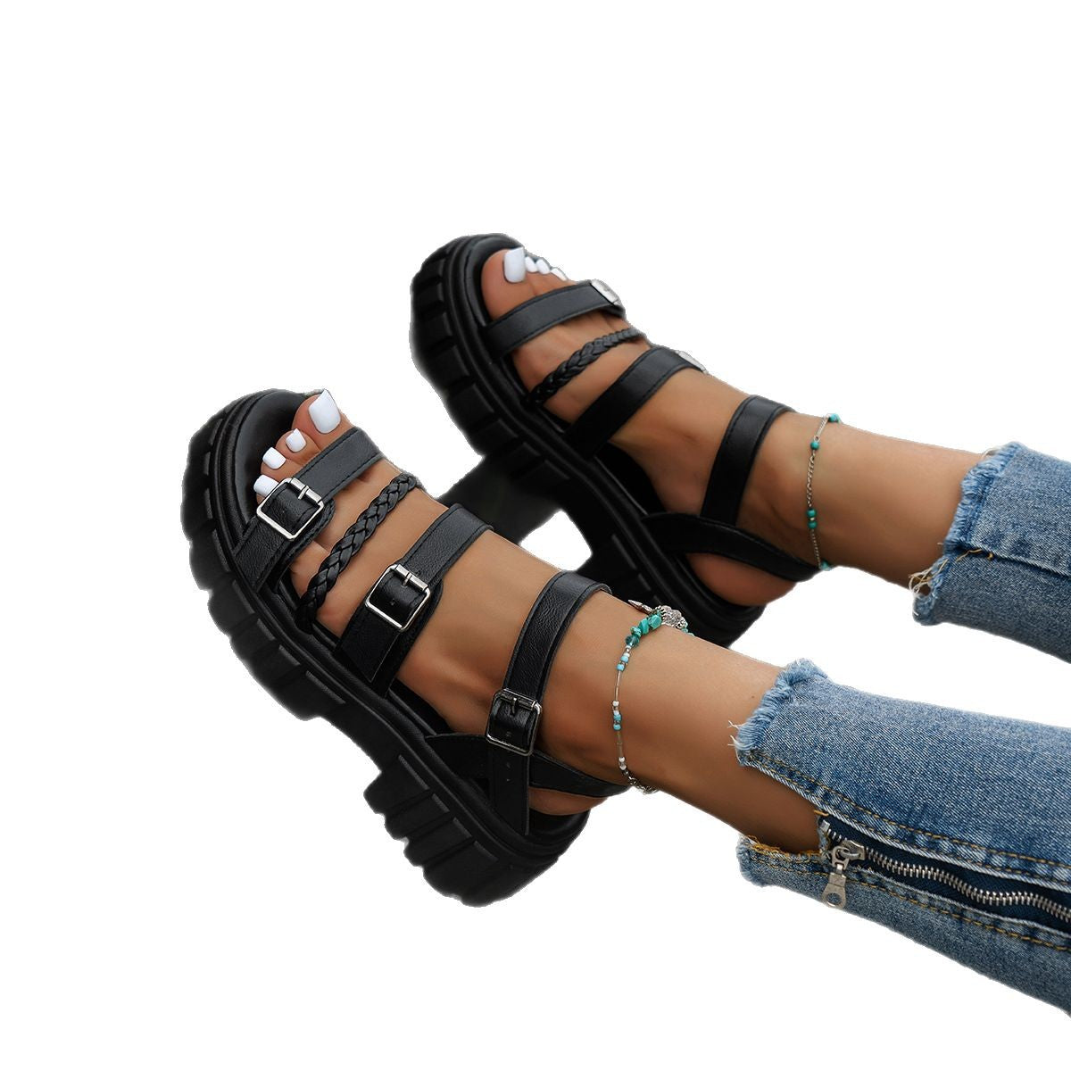 Women's Sponge Cake Thick-soled Open-toe Sandals