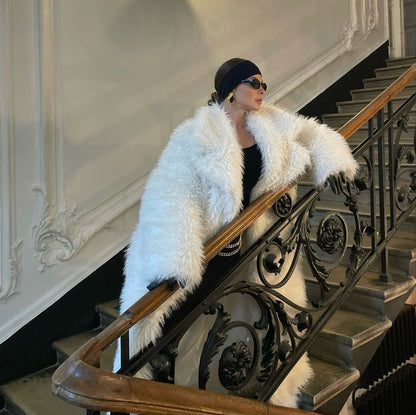 Long Environmental Protection Leather Fur Coat Fashionable Women