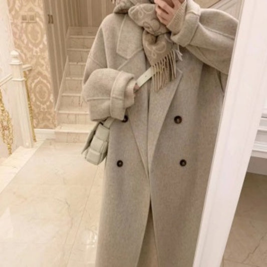 Cotton And Thickening Women's Small Woolen Overcoat