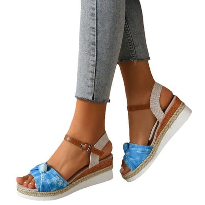 Bowknot Fashion Sandals Fish Mouth Buckle Rope Bottom